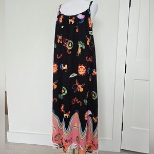 Scandal Italy The Wild & Free Maxi Dress In Black Small